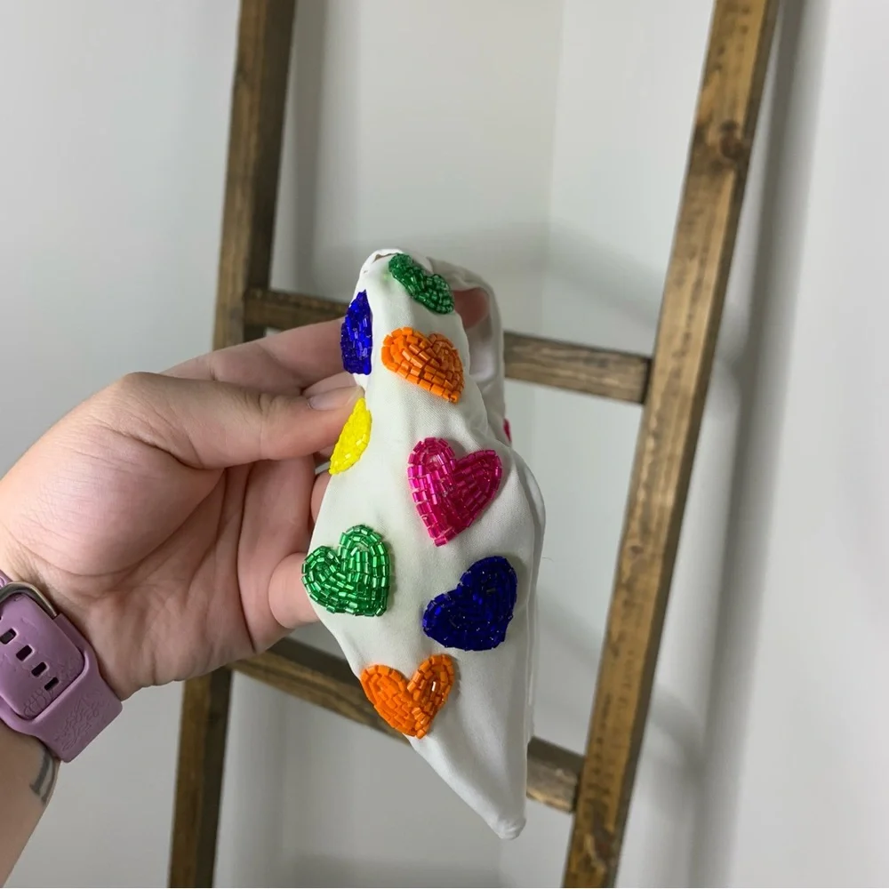 Treasure Jewels Colorful Heart Embellished Headband